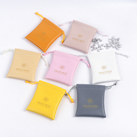 Sac de rangement en suède écologique bleu lac pour cadeaux de mariage, idéal pour rouges à lèvres et boucles d'oreilles, avec cordon de serrage, personnalisable – Nouveauté promotionnelle