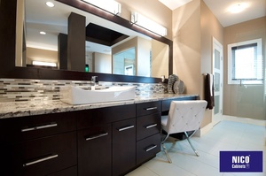 NICOCABINET Populaire Hôtel Style Allemagne Qualité Laque En Bois Massif Salle De Bains Meuble-Lavabo - Product Image 2