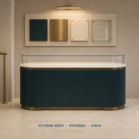 Vitrine à bijoux personnalisée avec dessus en verre et éclairage LED pour magasin de détail, boutique, salle d'exposition, distributeur en gros