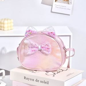 Túi đeo chéo vai hình tai mèo dễ thương chất liệu PU, khóa kéo, dây đeo đơn, dành cho bé gái, nhỏ gọn, lót polyester, giảm tải trọng, quà tặng - Product Image 4