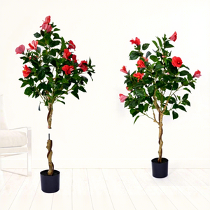 <span class=keywords><strong>ต้น</strong></span>ฮิบิสคัสประดิษฐ์<span class=keywords><strong>สูง</strong></span> 4 ฟุต พร้อมดอกสีแดง สำหรับตกแต่งภายใน/ภายนอก ความ<span class=keywords><strong>สูง</strong></span> 47.24 นิ้ว - Product Image 4