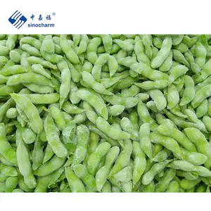 Sinocharm BRC A Disetujui Taiwan 75 IQF Edamame Dalam Pods dengan Kaca Kacang Kedelai Hijau Beku