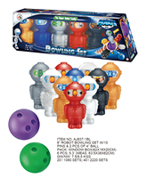 Aojie Kids Sport Toys Cartoon Robot Design Juego de bolos Set Nice Plastic Package