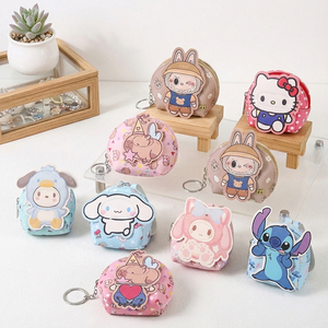 Wholesale INS Style Cute Capybara Coin Purse Mini Keychain Hang Bag for Earphone Key Storage Doll Machine Factory Direct