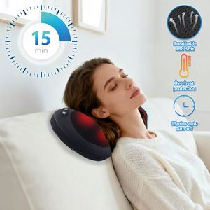 Almohada de Masaje Shiatsu Completa con Certificación CE, Función de Amasamiento, Funda de Cuero PU con Diseño de Red para Cuello, Espalda, Cintura, Hombros y Cuerpo - Product Image 2