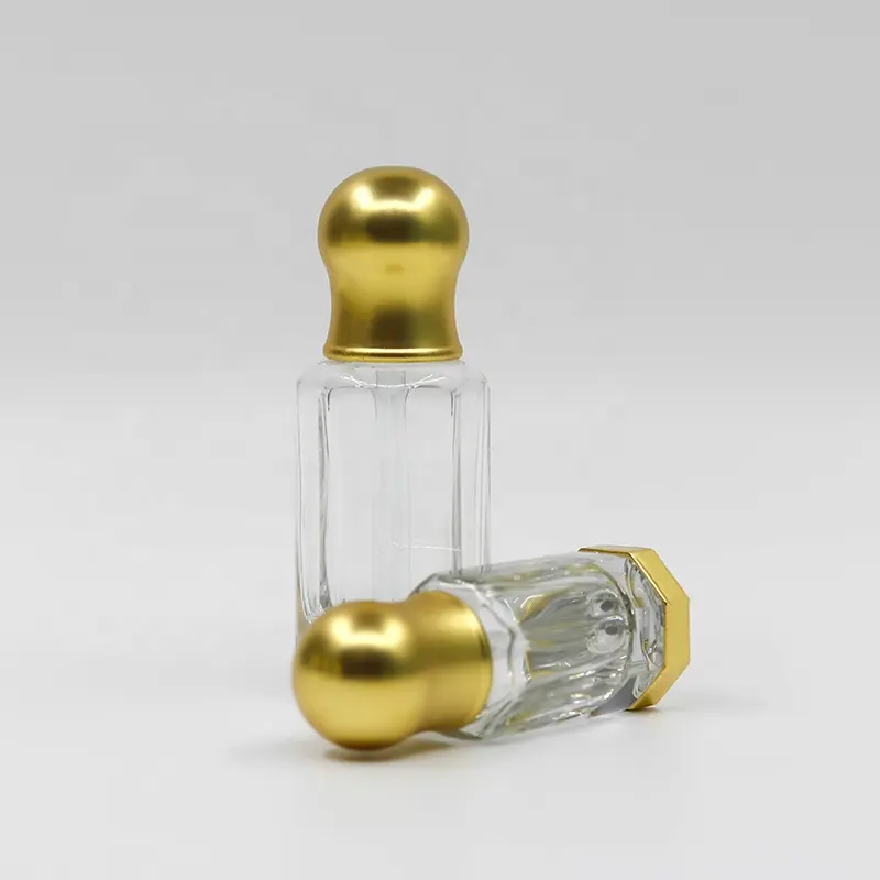 Nieuw Ontwerp Arabische Dikke Basis 3Ml 6Ml 12Ml Attar Glazen Fles Oud Olie Parfum Tola Flessen Met Zamac Dop