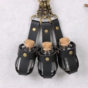 Cosplay <b>Cork</b> Holder Pu Leather Spice Jar Sleeve 3Pcs Halloween Magic Potion <b>Bottle</b> Costume Accessory - Product Image 2