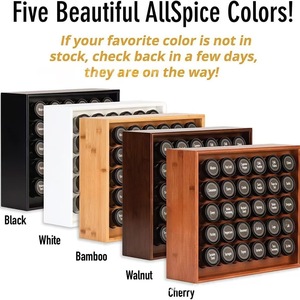 Wooden <b>Bamboo</b> Spice Rack 6 Tier Desktop Organizer For Cosmetic Makeup Storage With 30 Compartment <b>Shelf</b> - Product Image 4