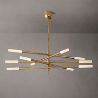 Lustre Sputnik Linéaire en Verre, Luminaire Moderne de Luxe pour Salle à Manger, Salon, Hôtel, Villa, Fabricant d'Éclairage pour Projets