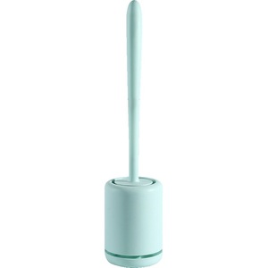 Toilet <b>Brush</b> Set With Silicone Handle <b>Round</b> Shape Antimicrobial Clean Toilet Durable <b>Brush</b> Type - Product Image 5