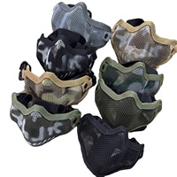 Masque de cyclisme tactique extérieur compatible avec casque, respirant et protecteur pour la pratique du sport et le cosplay