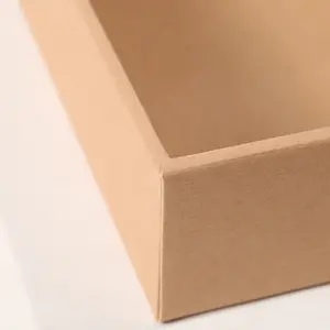 Fabrik Großhandel Kraftpapier-Schachtel mit Klarsichtfenster leere braune Aufbewahrungsbox Blumenverpackungsbox