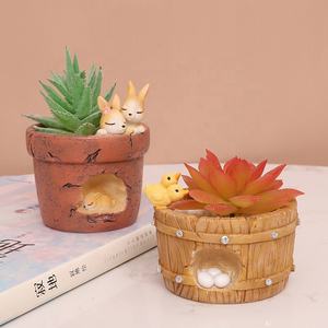 Résine dessin animé Animal succulent Micro paysage boîte de rangement décoration de bureau ornements petit <span class=keywords><strong>Pot</strong></span> de fleur pour fournitures de jardin - Product Image 4