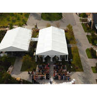Tente de réception extérieure de luxe en PVC imperméable de qualité commerciale, double couche, pour événements, expositions, mariages et fêtes