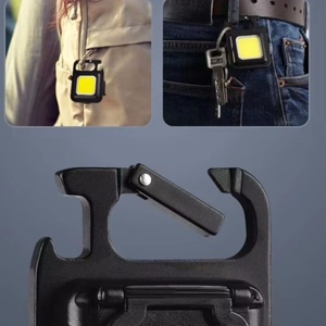 Đa chức năng di động khẩn cấp ngoài trời LED Keychain USB sạc <span class=keywords><strong>mini</strong></span> Đèn pin COB Keychain làm việc ánh sáng - Product Image 3