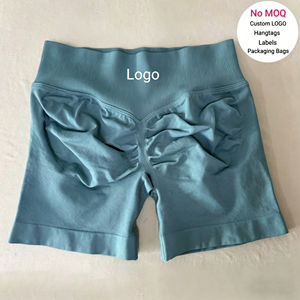 Shorts Deportivos de Compresión de Nailon de Secado Rápido, Cintura Alta, para Yoga, Fitness y Ciclismo, Personalizables - Product Image 6