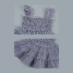 Vestito estivo in Jersey di cotone Set per famiglia abiti a quadri carini per mamma e ragazze abbinati Set per tutta <span class=keywords><strong>la</strong></span> famiglia