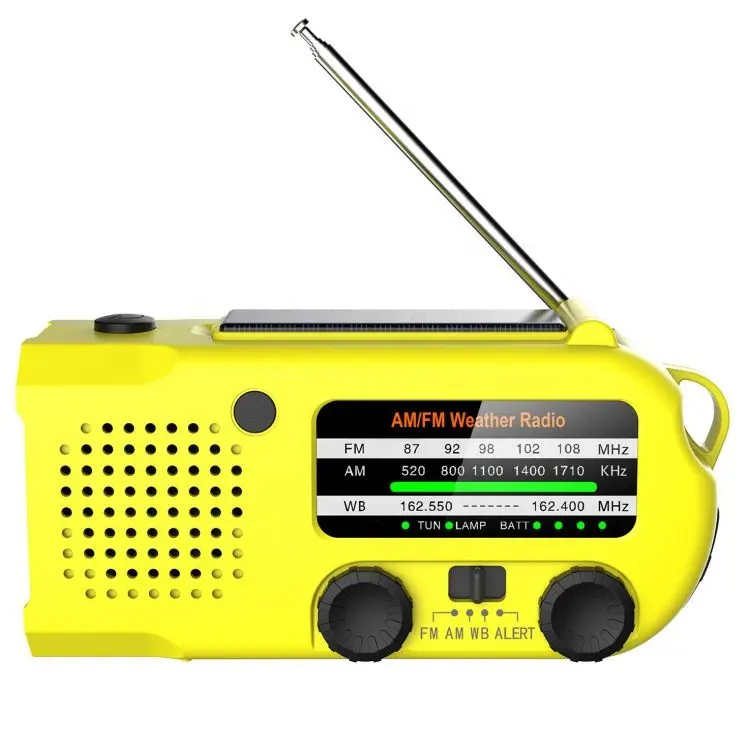 Portable Solar Radio with Torch and Hand Crank and Flashlight