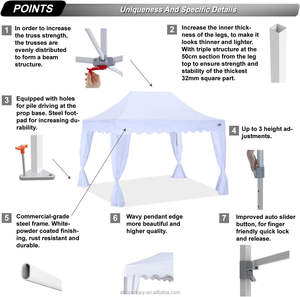 Pour ABCCANOPY 10x15FT Tente à baldaquin instantanée de style moderne avec rideau <span class=keywords><strong>blanc</strong></span> pour événements en plein air - Product Image 2