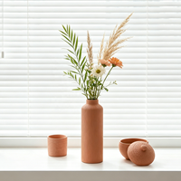 Vases en céramique mate YBH, modernes, uniques et rayés, pour centre de table de mariage ou de Pâques, écologiques et durables
