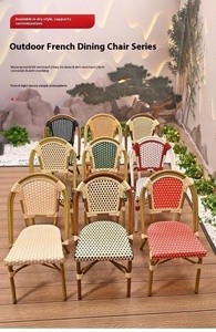 Quảng Châu sinh thái thân thiện Stackable mây Ghế ăn ghế bành bảng ngoài trời cho nhà hàng khách sạn sân thượng nội thất sân vườn - Product Image 2