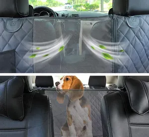 יצרן מותג חיות מחמד מיץ כיסוי מושב לרכב לחיות מחמד 100% ערסל עמיד למים 600D חינם חגורת בטיחות כיסוי מושב בטיחות לכלב