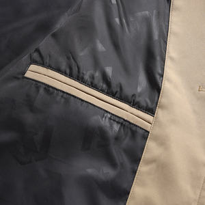 Cappotto Lungo da <span class=keywords><strong>Uomo</strong></span> 2021, Stile Business Casual, Slim Fit, <span class=keywords><strong>Impermeabile</strong></span>, con Decorazione a Bottoni, 100% Poliestere, per Primavera e Autunno - Product Image 6