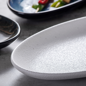 Chất lượng cao Thiết kế 12.5 "/12" hình chữ nhật phục vụ tấm phục vụ sang trọng màu trắng nhà hàng hình chữ nhật Sushi tấm phục vụ món ăn - Product Image 4