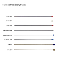 Bâtonnets adhésifs en silicone en acier inoxydable pour le nettoyage de précision des semi-conducteurs, des lentilles optiques, des capteurs de caméra, des LED, des écrans LCD, des salles blanches ISO Classe 100