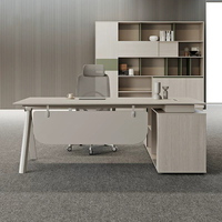 Ensemble de chaise de bureau de direction de luxe en bois massif, style minimaliste moderne haut de gamme pour superviseur