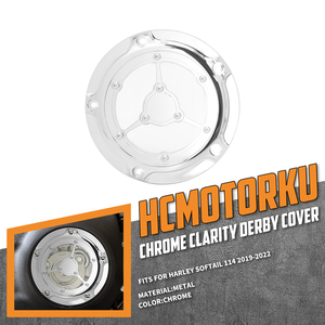 Couvre-carter d'embrayage moteur 5 trous pour Harley Softail 114 <span class=keywords><strong>Fat</strong></span> Boy Low Rider Street <span class=keywords><strong>Bob</strong></span> <span class=keywords><strong>2019</strong></span> et plus FXBBS - Product Image 2