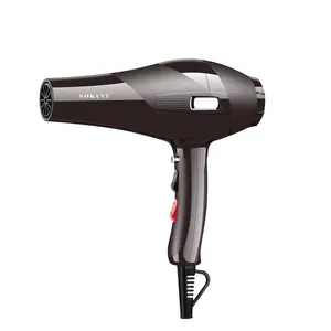 Hot Sale 2000w Powerful Wind With Cold Shot Button Black Hair Dryer