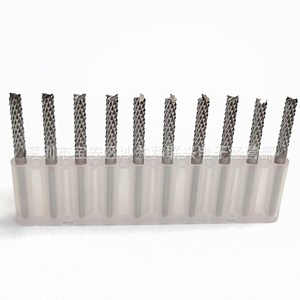Cnc Milling Cutter Tungsten Carbide 3 Flutes 12 Mm Cutting Length Hrc 60 For Cnc <b>Machining</b> Center - Product Image 1