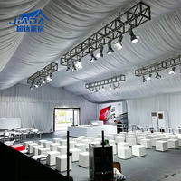 Jiada Alliage d'aluminium PVC Toutes saisons Toit modulaire transparent triangulaire Anti-neige Anti-vent Longue durée de vie Salons professionnels 3x6