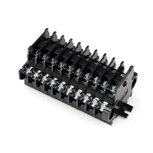 บล็อกขั้วต่อทองเหลืองแบบรางนำสองชั้น รุ่น TBD-10A/20A/30A พร้อมส่วนประกอบทองแดงและเหล็กสองชั้น - Product Image 1