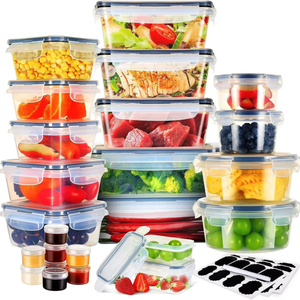 Contenedor de Alimentos de Plástico de 24 Piezas, Ecológico, para Conservar la Frescura de Frutas y Verduras, Sellado, para Refrigerador, Lonchera - Product Image 2