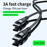 Kabel Data Tipe C PD, kabel Data USB C Tipe C ke Tipe C, pengisian cepat 3A untuk Iphone 15