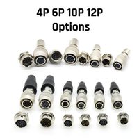 Connecteur circulaire push-pull HR10A, prise auto-bloquante, 4 broches/6 broches/12 broches, connecteur de caméra industrielle, contacts plaqués or