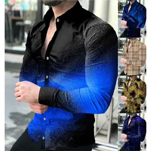 Roupas masculinas europeias e americanas outono 2024, camisa de algodão casual grande, moda casual, moda transfronteiriça, novidade