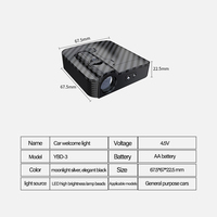 Lumière de projection laser sans fil HD 3D LED pour porte de voiture Lumière universelle modifiée sans câblage Logo personnalisé Lumière de bienvenue