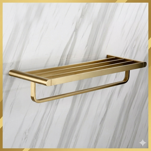 <span class=keywords><strong>Porte</strong></span>-serviettes double couche AMAXO pour salle de bain, installation murale, acier inoxydable - Product Image 2