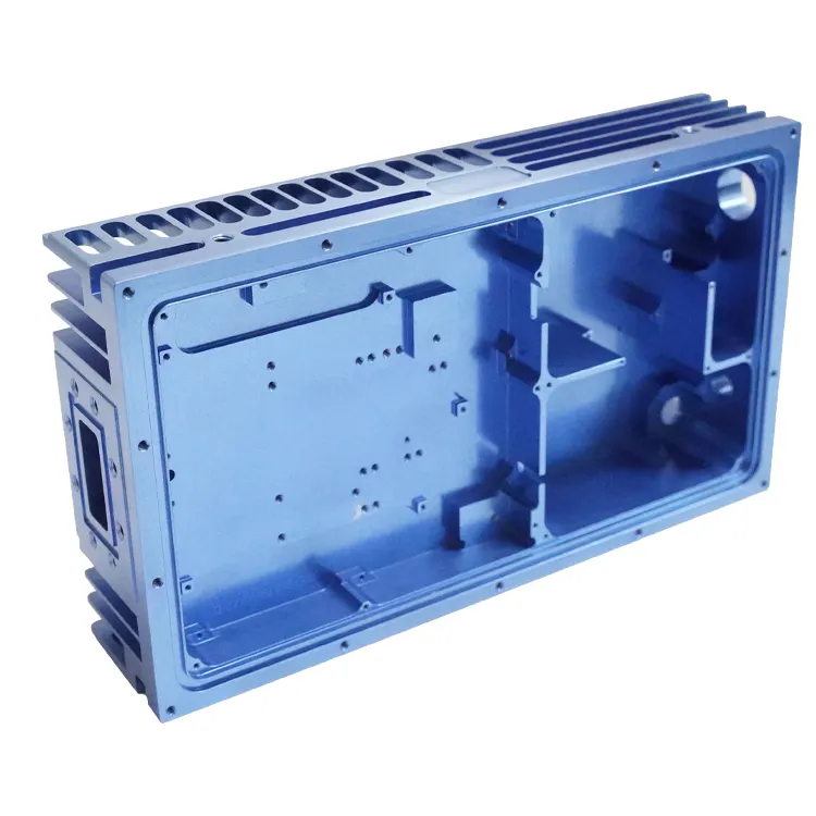 Oem Precisie Cnc Draaien Cnc Machinale Spuitgieten 4G Radiobasis Set Blauw Geanodiseerd Aluminium Metalen Omhulsel Reserveonderdelen