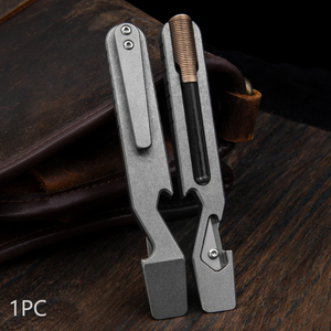 TGZUO Titanium Mini Pry <strong>Bar</strong> Multifunctional Crowbar Compact EDC <strong>Tool</strong> Quick Hanging Bottle Opener Wrench Bit - Product Image 6