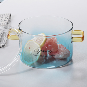 Cuenco de <span class=keywords><strong>olla</strong></span> de vidrio de buena calidad, <span class=keywords><strong>olla</strong></span> para estofado de alta borosilicato con tapa, calefacción, sopa casera, estofado de huevo al vapor, tazón de vidrio - Product Image 3