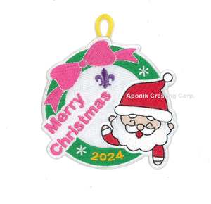 Cute Santa Claus Embroidered Arm Patch Christmas Gift Patch <b>Iron</b> On Badge - Product Image 5
