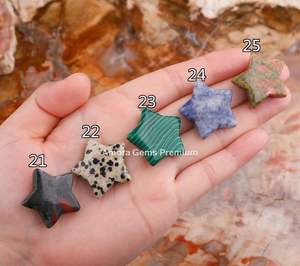 20มม. คริสตัลบำบัดแบบผสมอัญมณีรูปดาว Cabochon อัญมณีหลวมสำหรับทำเครื่องประดับทำเองแหวนต่างหูจี้ - Product Image 6