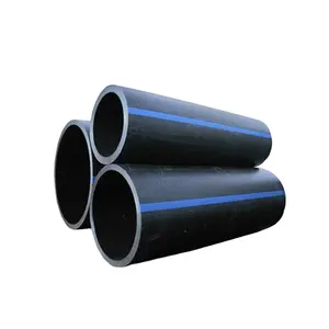 Tubo de hdpe preto reforçado 100%, material da virgem «crp100 dn200 pn10