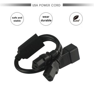 Conector de amplificador C13 <span class=keywords><strong>entrada</strong></span> 220V Pdu 30A 20A Iec 14Awg 2X 2 vías hembra Color negro Y C20 enchufe <span class=keywords><strong>Cable</strong></span> de alimentación divisor - Product Image 4