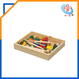 Juguete de cadena de cuentas de madera Jinyu para rehabilitación, entrenamiento de coordinación mano-ojo para niños de 2 a 4 años, material de arce - Product Image 4