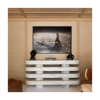 KUMUSI FURNITURE Table de porche en marbre naturel de luxe italien, table d'appoint moderne, console pour entrée